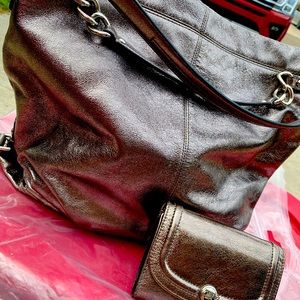 Coach purse and small wallet